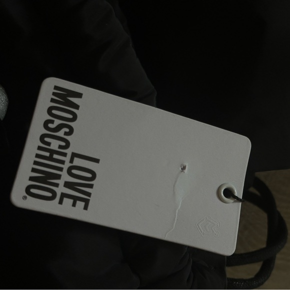 Love Moschino Nylon Backpack - Black w/ Gold Hardware & Red Lining - Picture 6 of 7